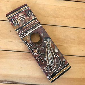 Birubi Art Wine Bottle Holder Australia Hand Painted Artist Trisha Mason